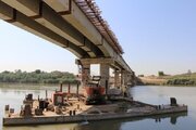 ببینید| آخرین مراحل احداث پل عنافچه بر روی رودخانه کارون در خوزستان