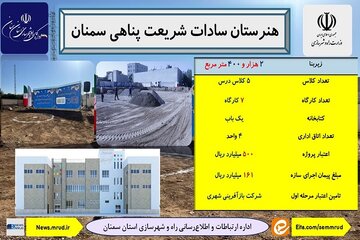 اطلاع‌نگاشت| مشخصات پروژه هنرستان سادات شریعت پناهی سمنان
