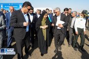ببینید | آغاز عملیات اجرایی پروژه تعریض و بهسازی آزادراه ساوه _ سلفچگان با حضور وزیر راه و شهرسازی