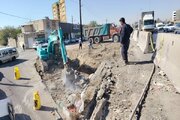 ببینید|عملیات تعریض آزادراه کرج-تهران لاین جنوبی حدفاصل پل استاندارد تا پل فردیس
