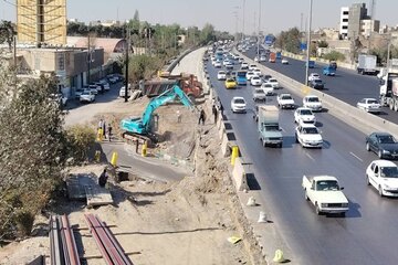 ببینید|عملیات تعریض آزادراه کرج-تهران لاین جنوبی حدفاصل پل استاندارد تا پل فردیس