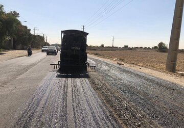 اجرای تعریض محور جیتو به فیلستان شهرستان پاکدشت