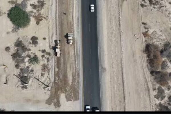 ویدیو| عملیات اجرایی تعریض و بهسازی محور بندرعباس – میناب