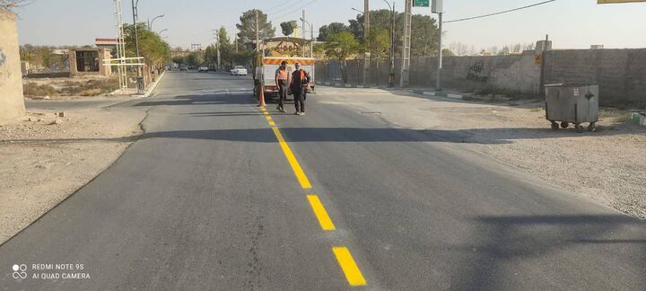 انجام عملیات خط‌کشی در ۱۲ کیلومتر از محورهای روستایی شهرستان ورامین