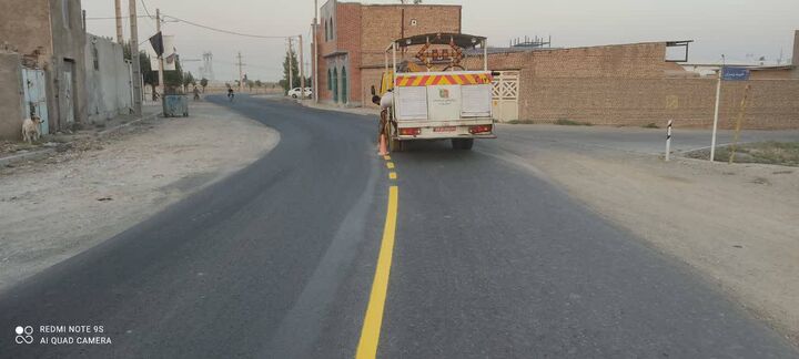 انجام عملیات خط‌کشی در ۱۲ کیلومتر از محورهای روستایی شهرستان ورامین