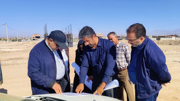 پیشرفت عملیات اجرایی پروژه‌های نهضت ملی مسکن و جوانی جمعیت در شهر محی‌آباد کرمان