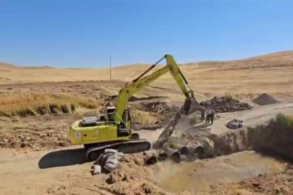 پروژه پل آبرو روستای ابراهیم آباد بیجار