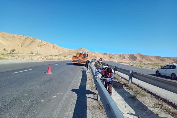 تعمیر و نصب ۱۲ کیلومتر گاردریل در محورهای خراسان شمالی