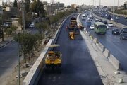 ببینید|آسفالت تعریض لاین جنوبی آزاد راه کرج-تهران حدفاصل پل استاندارد تا پل فردیس