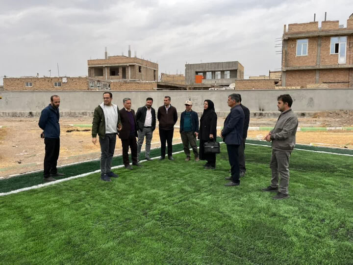 تحویل زمین چمن پارک دانش سراب و اتخاذ تمهیدات لازم برای آغاز بازسازی بازار سرپوشیده