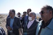 بازدید مدیران ملی و استانی از اراضی و طرح‌های نهضت ملی مسکن شهرستان لنجان