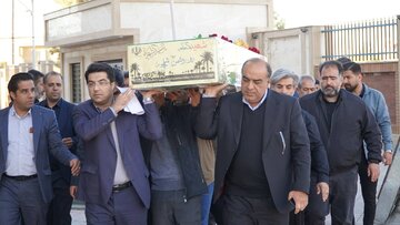 استقبال از پیکر مطهر شهید گمنام در اداره‌کل راه و شهرسازی استان کرمان