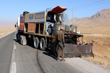 پایان عملیات روکش آسفالت حفاظتی محور سودجان در استان چهارمحال و بختیاری