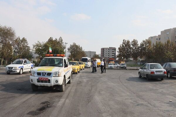 رژه ناوگان راهداری و حمل و نقل جاده‌ای گلستان به مناسبت گرامیداشت هفته بسیج