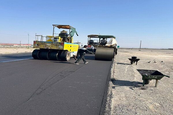 ویدیو| روکش آسفالت کمربندی رفسنجان