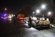 ببینید|ببینید/گزارش تصویری از اجرای عملیات شبانه روکش آسفالت آزادراه تهران کرج محدوده پل فردیس