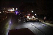 ببینید|ببینید/گزارش تصویری از اجرای عملیات شبانه روکش آسفالت آزادراه تهران کرج محدوده پل فردیس