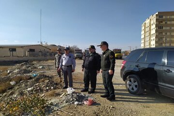 بازدید میدانی فرمانده یگان حفاظت سازمان ملی زمین و مسکن از اراضی ملی همدان