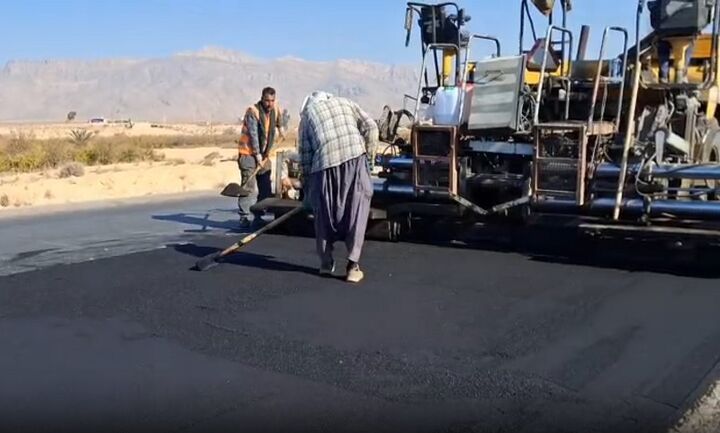 عملیات روکش آسفالت محور داراب - بندرعباس