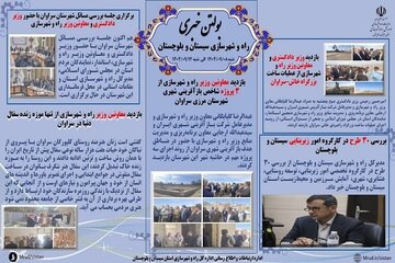 ببینید| بولتن هفتگی اداره کل راه و شهرسازی استان سیستان و بلوچستان -هفته دوم آذرماه ۱۴۰۴- (۱)