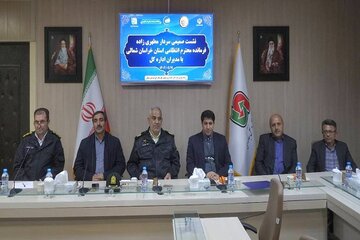 نشست فرمانده انتظامی استان خراسان شمالی با مدیران اداره کل راهداری استان