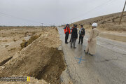 حضور میدانی مدیرکل راه و شهرسازی لارستان در بخش بیرم برای ارزیابی وضعیت راههای این شهر در پی بارندگی