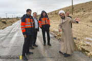 حضور میدانی مدیرکل راه و شهرسازی لارستان در بخش بیرم برای ارزیابی وضعیت راههای این شهر در پی بارندگی