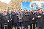 اتمام عملیات ریل گذاری راه‌آهن اردبیل-میانه با حضور وزیر راه و شهرسازی