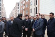 بازدید معاون هماهنگی امور عمرانی استاندار قزوین از دو سایت نهضت ملی مسکن