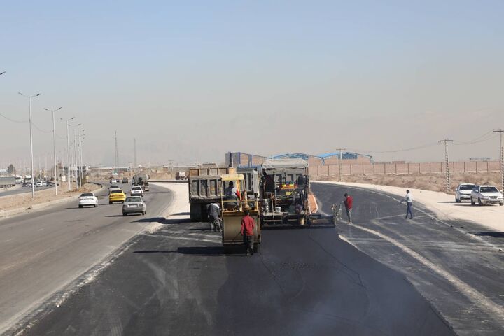 آغاز عملیات روکش آسفالت پروژه نقطه حادثه‌خیز سعادت‌آباد محور کرمان_باغین