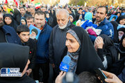 ببینید | حضور وزیر راه و شهرسازی در تجمع مردمی در محکومیت اغتشاشات اخیر