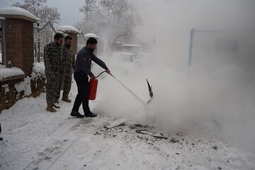 ببینید| مانور حفاظت فیزیکی و اطفاء حریق در اداره‌ کل راه و شهرسازی همدان