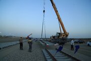 آغاز ریل‌گذاری در بندر شهید بهشتی چابهار با حضور فرزانه صادق وزیر راه و شهرسازی
