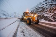 ببینید| عملیات برف روبی و نمک پاشی محور کرج کندوان در استان البرز