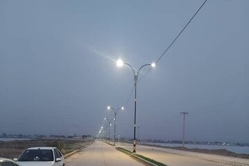 راه روستایی «سراج آباد» دشتستان روشن شد