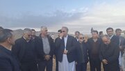 ببینید| بازدید استاندار و مدیر کل راه و شهرسازی سیستان و بلوچستان از عملیات ساخت بزرگراه زاهدان- بیرجند