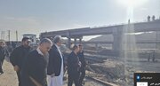 ببینید| بازدید استاندار ، مدیر کل راه و شهرسازی و جمعی از مسئولان  سیستان و بلوچستان از عملیات ساخت پل حرمک