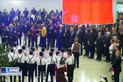 ببینید | آیین بزرگداشت چهل و هفتمین سالگرد پیروزی انقلاب اسلامی در فرودگاه بین‌المللی مهرآباد
