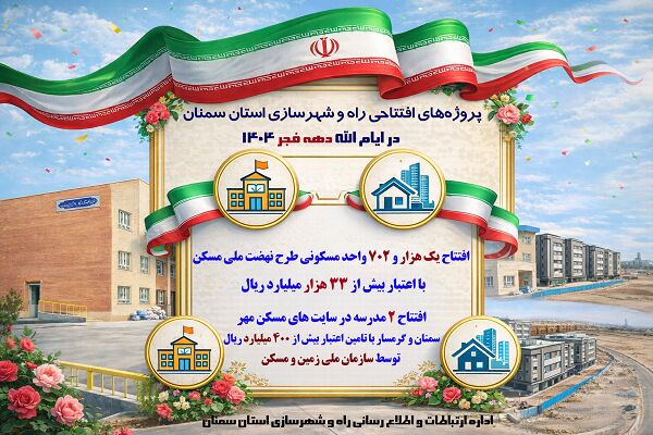 افتتاح دهه فجر سمنان در سال 1404