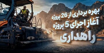 موشن گرافیک| بهره برداری از پروژه‌های راهداری و حمل و نقل جاده ای فارس در دهه فجر