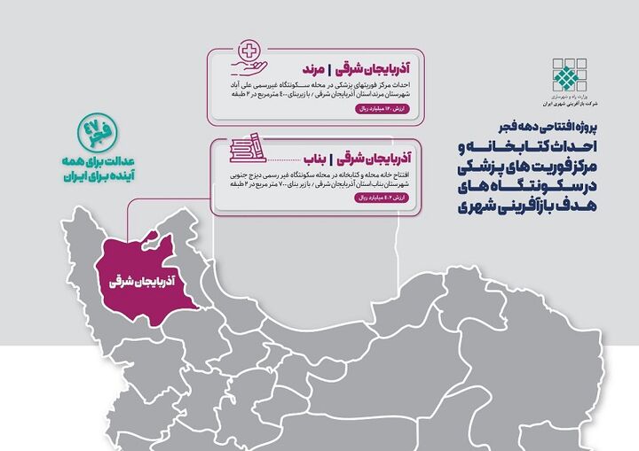 اطلاع‌نگاشت| پروژه‌های افتتاحی دهه فجر بازآفرینی شهری در آذربایجان شرقی