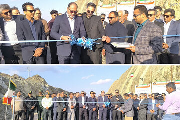 باند دوم بزرگراه قلعه‌گنج–کهنوج به مناسبت دهه فجر به بهره‌برداری رسید