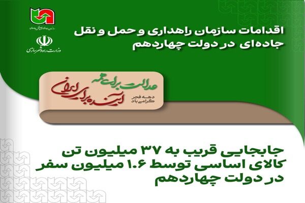 اطلاع‌نگاشت | جابه‌جایی قریب به ۳۷ میلیون تن کالای اساسی با ۱.۶ میلیون سفر در دولت چهاردهم