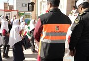 آموزش ایمنی و آشنایی با راهداران برای دانش‌آموزان روستای دستگرد استان خراسان جنوبی