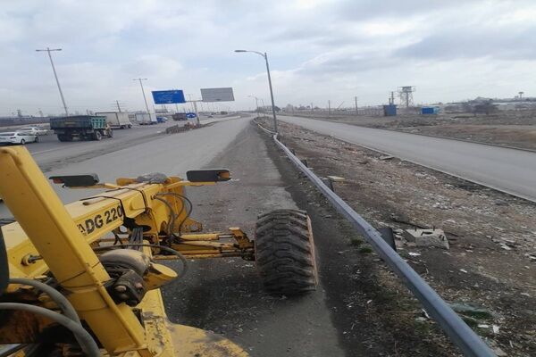 ببینید|شانه سازی آزادراه کرج- قزوین حوزه راهداری شهرستان ساوجبلاغ