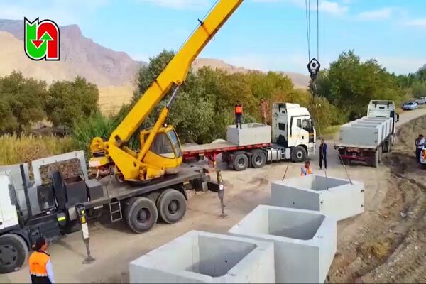 ️ویدیو | عملیات اجرایی احداث پل در نقطه صفر مرزی ایران و عراق، رودخانه هواسان - روستایی باویسی