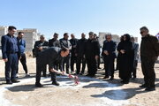 آیین کلنگ زنی ساخت مدرسه  کلاسه در سایت نور نهضت ملی مسکن سمنان