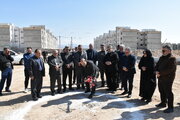 آیین کلنگ زنی ساخت مدرسه  کلاسه در سایت نور نهضت ملی مسکن سمنان