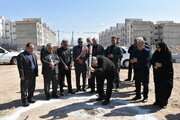 آیین کلنگ زنی ساخت مدرسه  کلاسه در سایت نور نهضت ملی مسکن سمنان