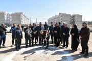 آیین کلنگ زنی ساخت مدرسه  کلاسه در سایت نور نهضت ملی مسکن سمنان